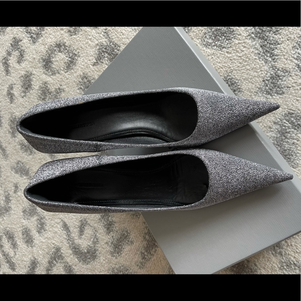 Silver balenciaga knife pumps size 8 - Picture 4 of 9